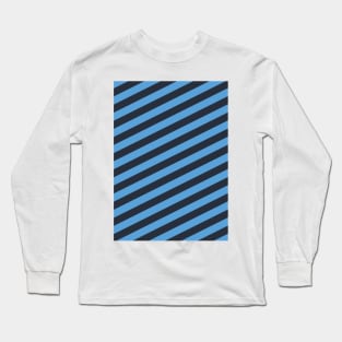 Co. Dublin GAA Sky Blue and Navy Angled Stripes Long Sleeve T-Shirt